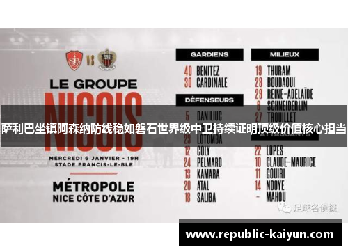 萨利巴坐镇阿森纳防线稳如磐石世界级中卫持续证明顶级价值核心担当